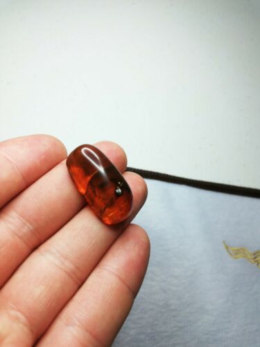 Red cognac Mexican Amber 3.1g fully polished pendant cabochon