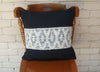 Mexican Handwoven Black Cushion Cover Sham Woolen Cotton Mayan Mexican Chiapas