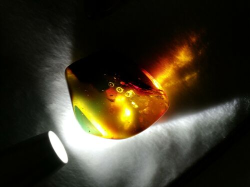 Red green Mexican Amber 31.8g natural full polished
