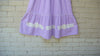 Mexican Dress Frida Kahlo Style Lilac with Cream Flowers Embroidered X-Small/Small