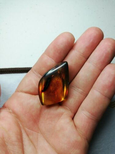 Mexican Amber 6.8g fully polished cabochon pendant