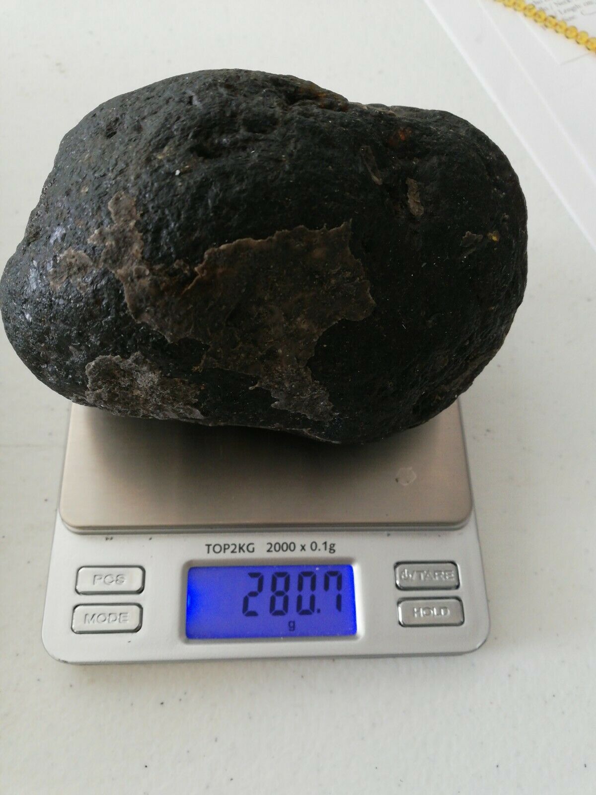 Rare dark blue green Mexican Amber 280g good shape