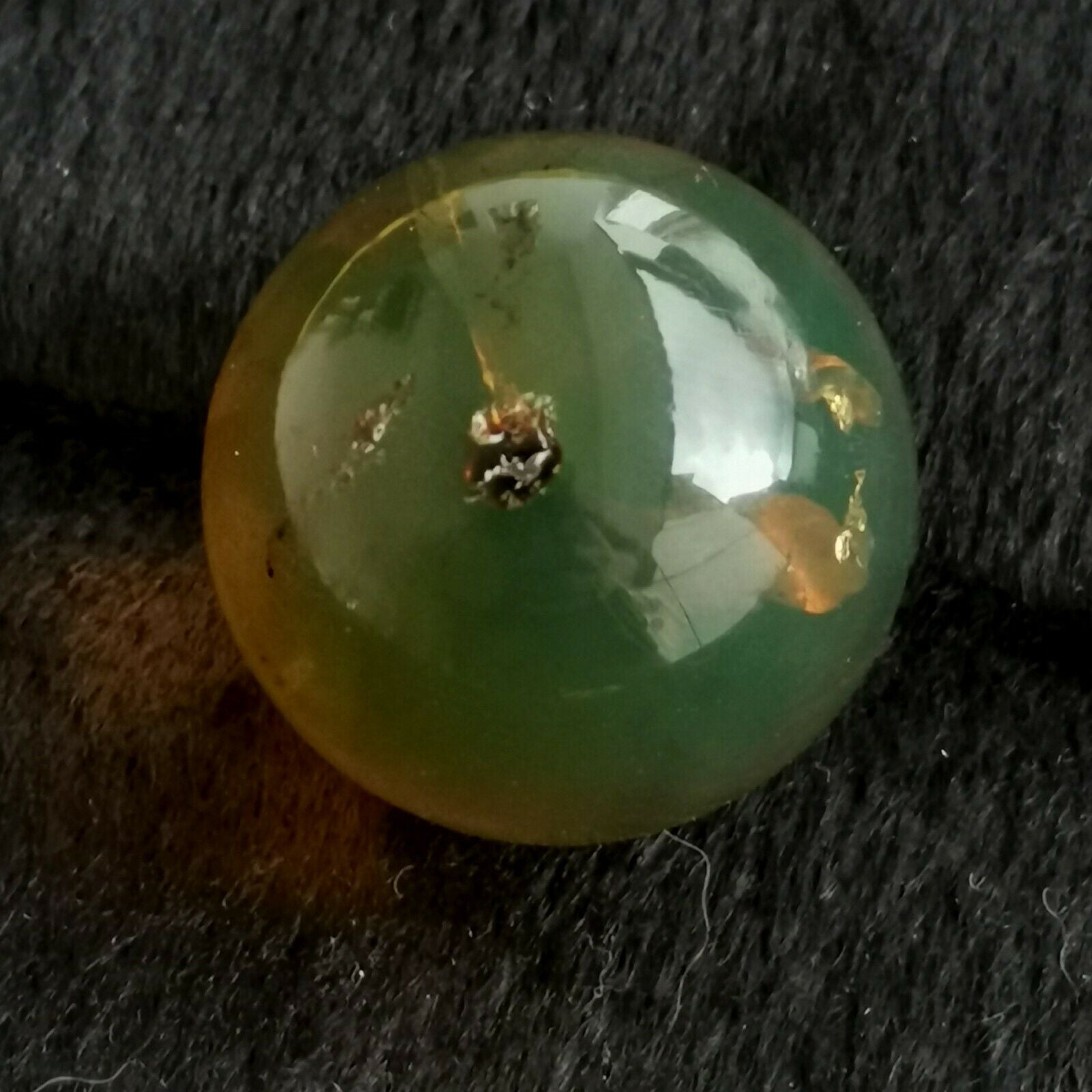 Beautiful Blue Green Amber Ball 13.6g