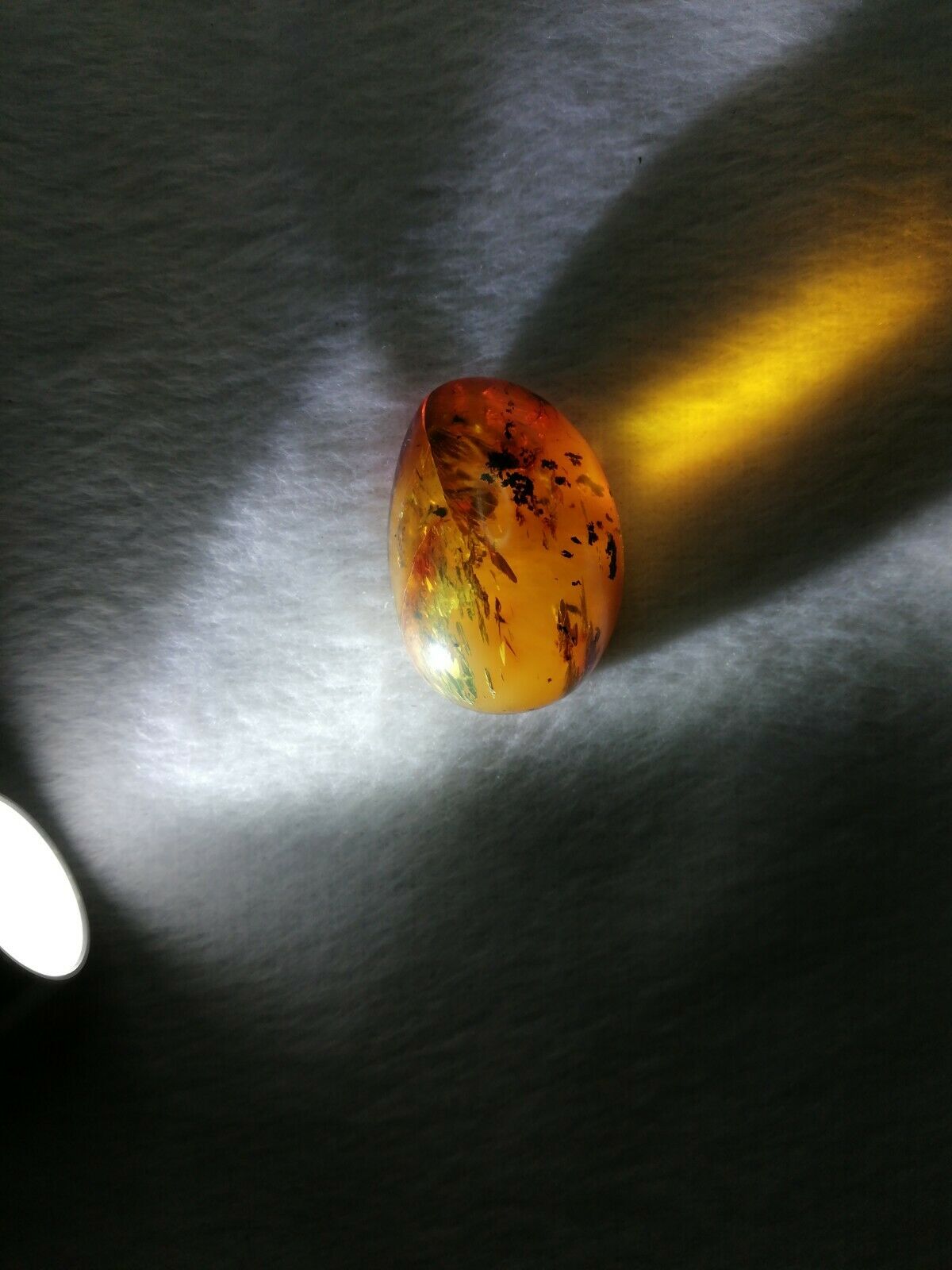 Mexican Amber 7.3g fully polished cabochon pendant