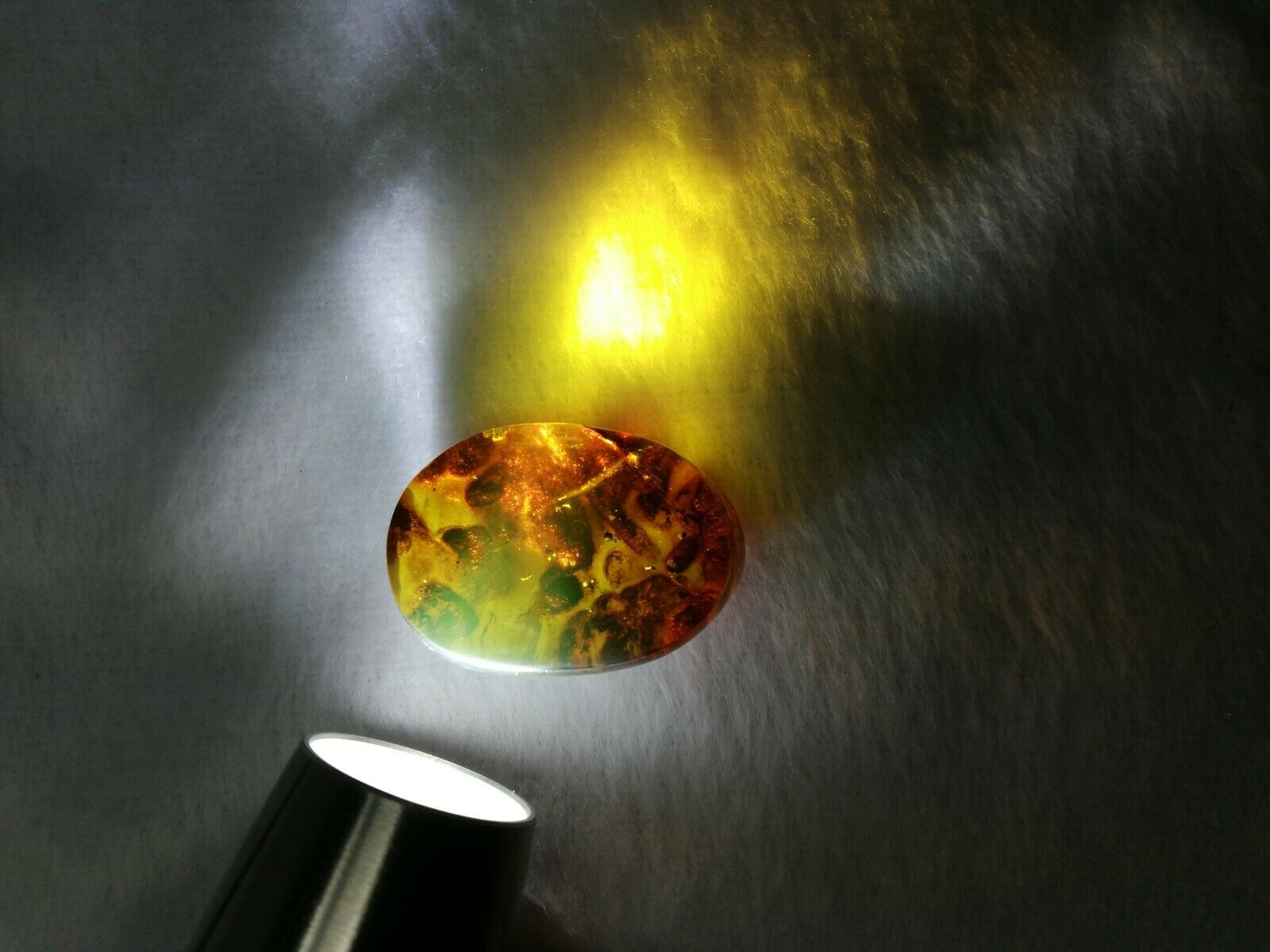 Mexican Amber 5.1g fully polished blue green gem