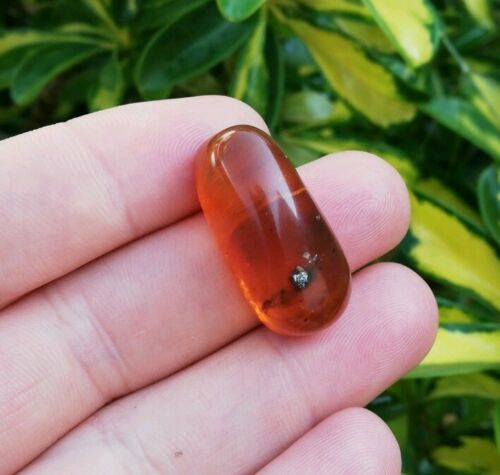 Red cognac Mexican Amber 3.1g fully polished pendant cabochon