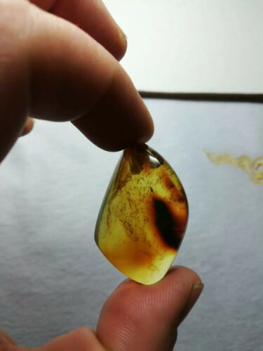 Mexican Amber 6.8g fully polished cabochon pendant