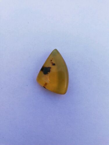 Mexican Amber 4.2g fully polished blue green cabochon pendant