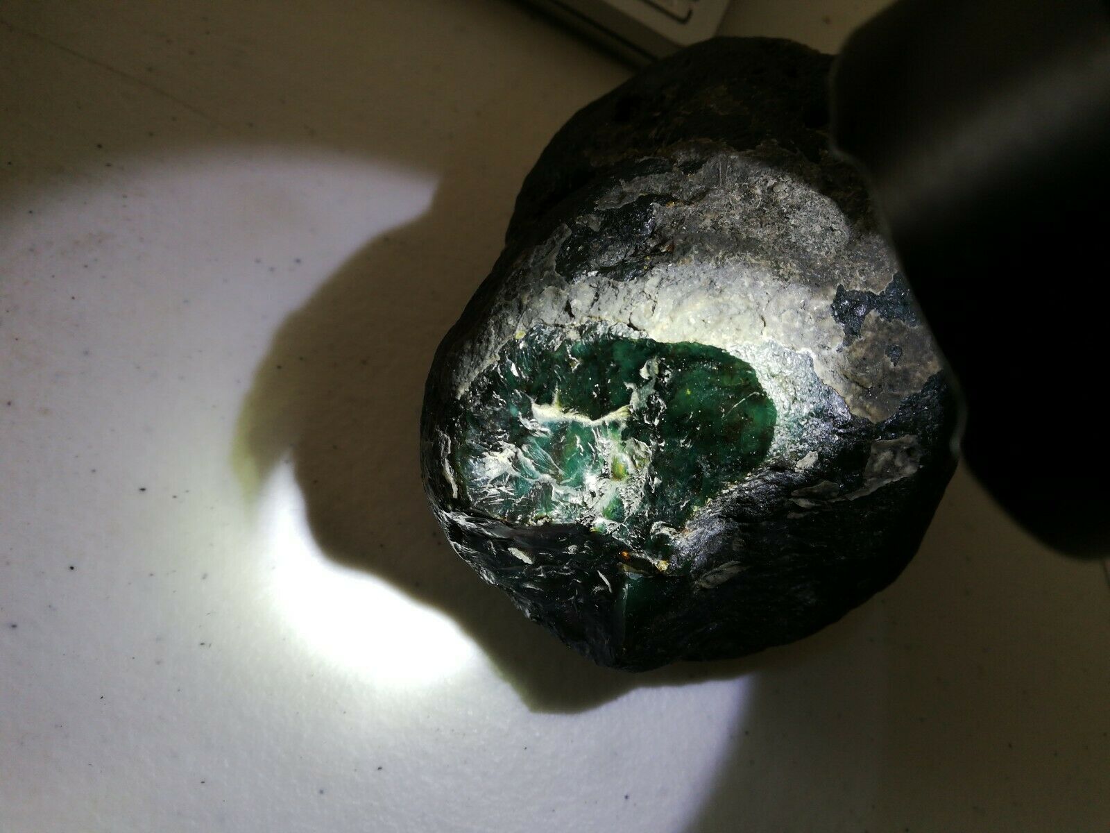 Rare dark blue green Mexican Amber 280g good shape