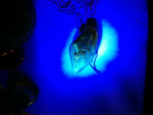 Some purple w blue green Mexican Amber 8.6g full polished pendant