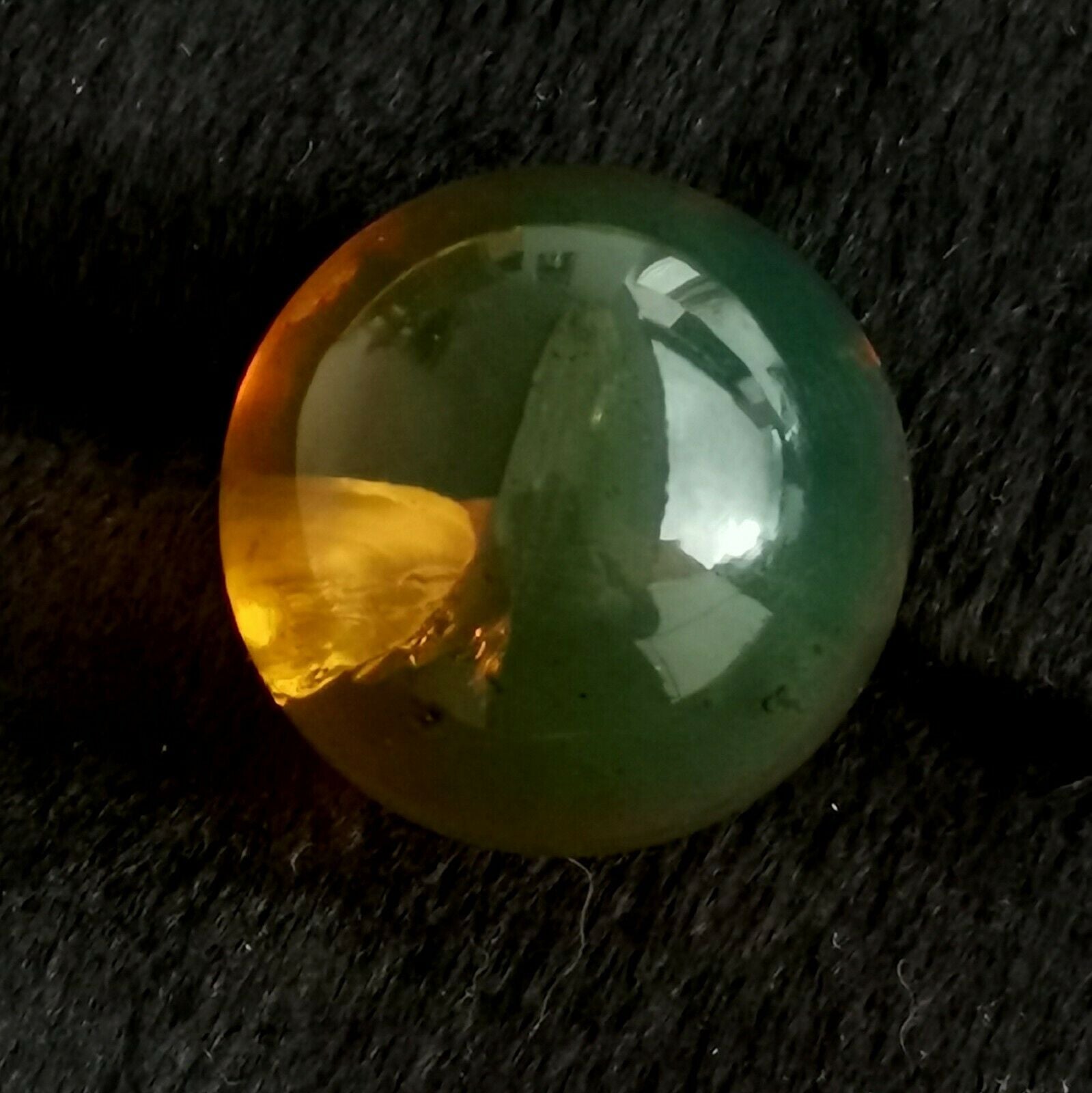 Beautiful Blue Green Amber Ball 13.6g