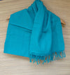 Blue Green Rebozo Shawl Wrap Handwoven Cotton from Mexico