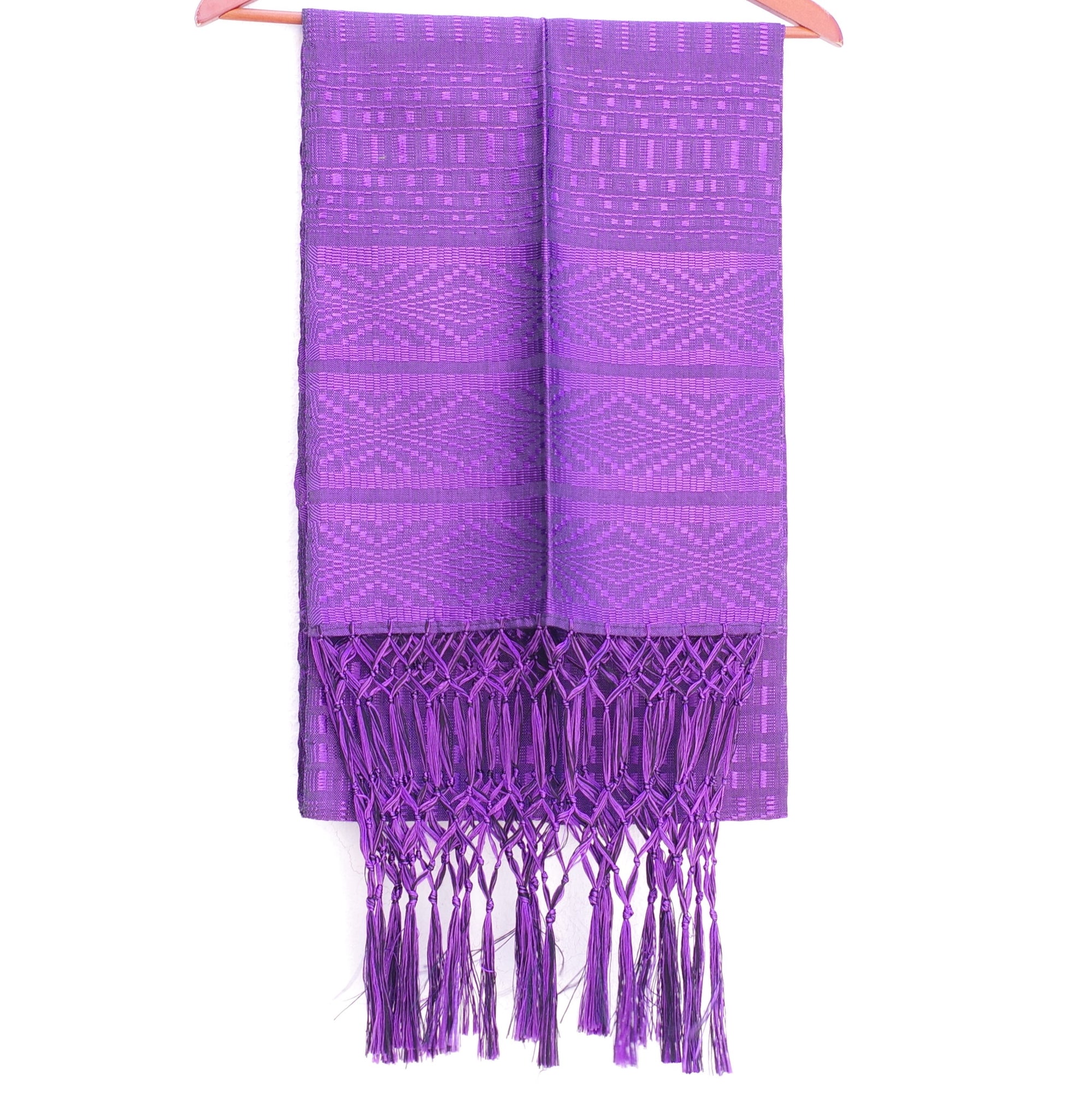 Mayan Copal Violet Rayon Mexican Rebozo Shawl Scarf