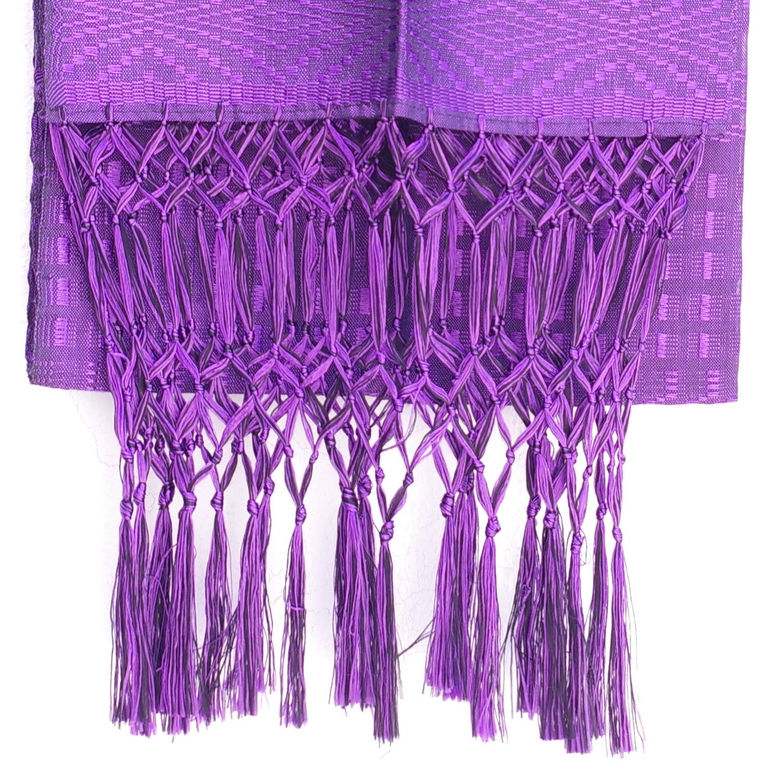Mayan Copal Violet Rayon Mexican Rebozo Shawl Scarf