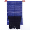 Mexican Rebozo Shawl with Black Fringes Embroidered with Pure Cotton from Tenancingo