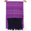 Mexican Rebozo Shawl with Black Fringes Embroidered with Pure Cotton from Tenancingo