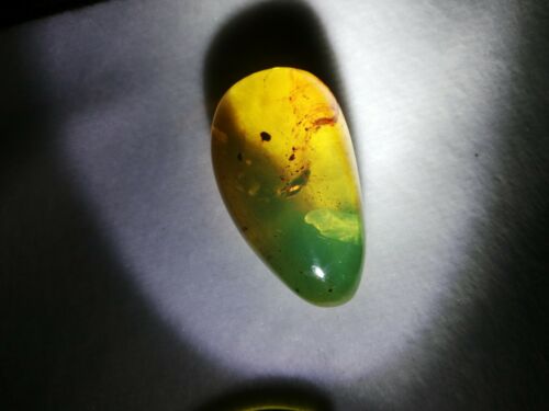 Good Shape Clear pendant blue green Mexican Amber 18.3g