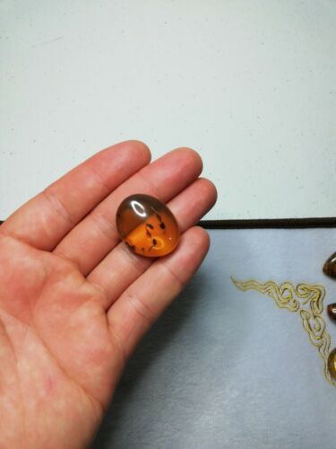 Mexican Amber 4.2g fully polished cabochon pendant