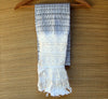 Mexican Handwoven Light Brown and White Rebozo Shawl Wrap Scarf Runner From Tenancingo