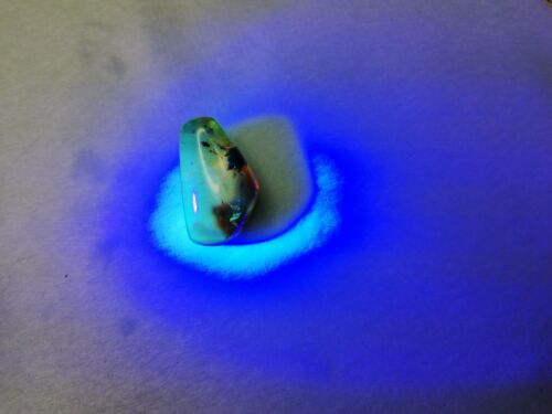 Mexican Amber 4g fully polished blue green gem