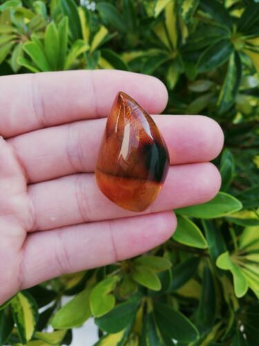 Mexican Amber 6.8g fully polished cabochon pendant