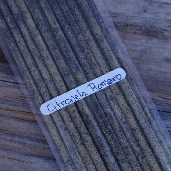 20 Rosemary & Citronella Incense Sticks Handrolled In Mexico Long Duration 1.5 hours