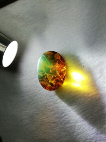 Mexican Amber 5.1g fully polished blue green gem