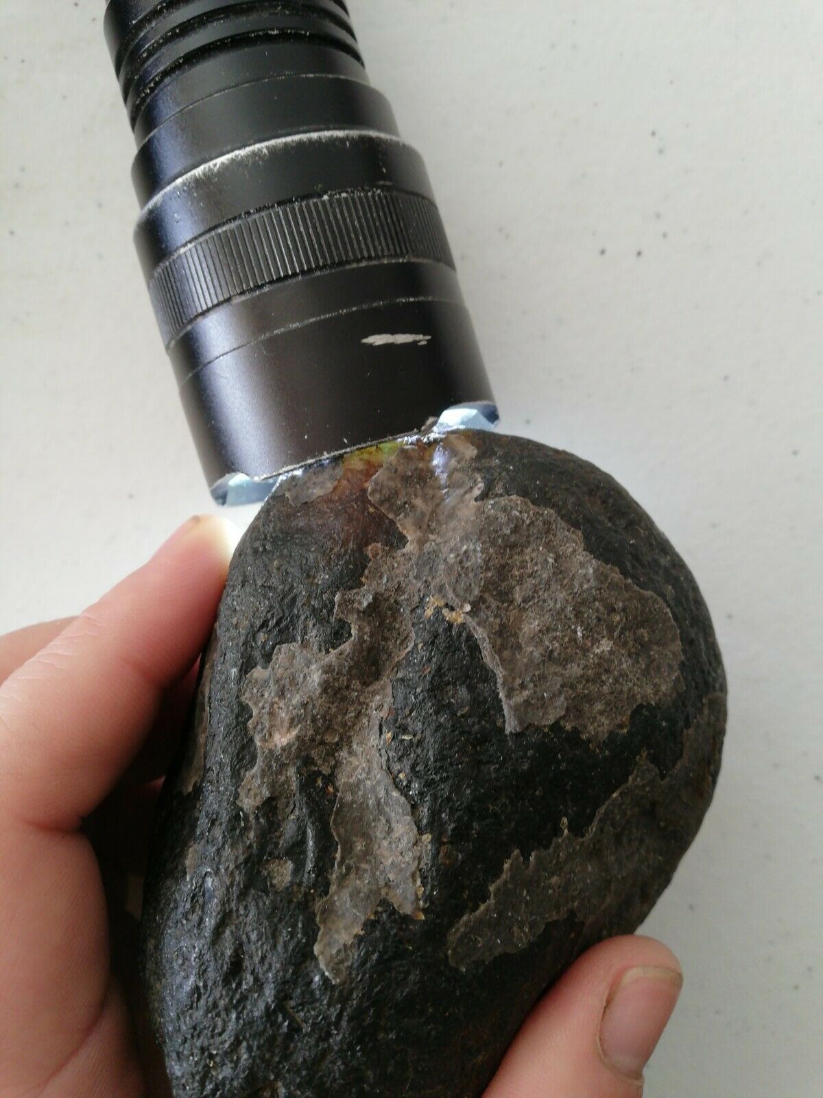 Rare dark blue green Mexican Amber 280g good shape