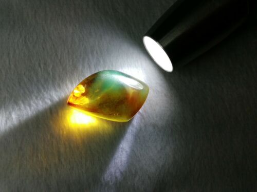 Mexican Amber 6.8g fully polished cabochon pendant