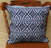 Black Cream Geometric Cushion Cover Sham Cotton Mayan Mexican Chiapas
