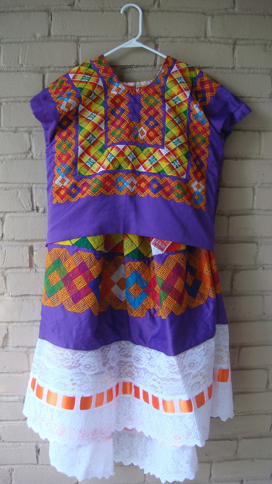 mayan embroidered dress Silk Velvet Embroidered Dress. Repurposed Ocosingo Embroidery. Mayan Made Mexican Dress