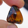 Top Quality AAA Mexican Amber Green Window Partial Polished 4.7g