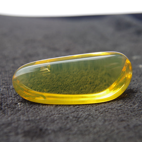 Mexican Blue Amber Stone from Chiapas Window Polished Great Clarity 6g