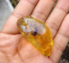 Mexican Green Amber Stone Full Polished with Some Moss Inclusion 15.7 g