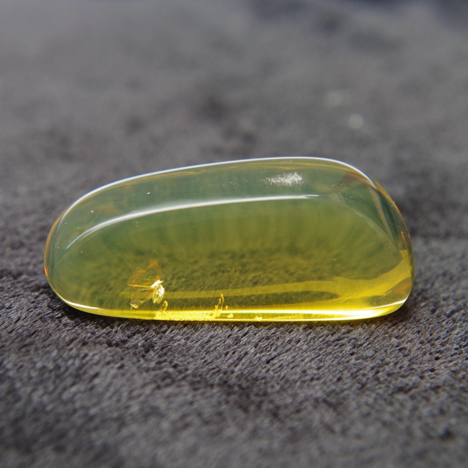 Mexican Blue Amber Stone from Chiapas Window Polished Great Clarity 6g