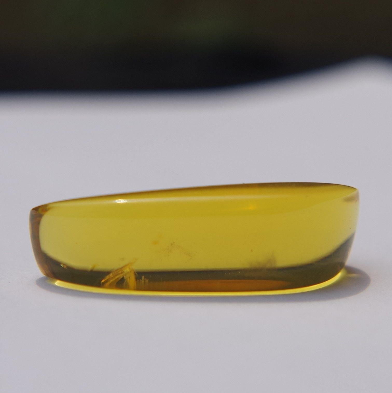 Mexican Blue Amber Stone from Chiapas Window Polished Great Clarity 6g