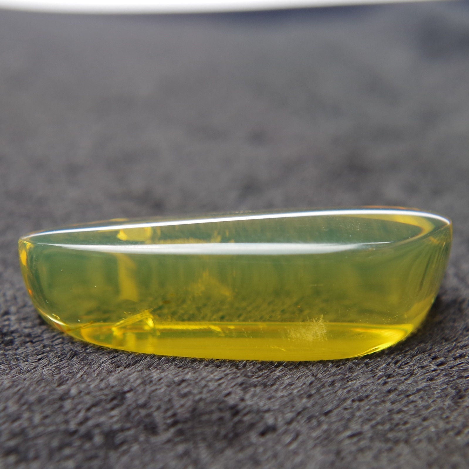 Mexican Blue Amber Stone from Chiapas Window Polished Great Clarity 6g