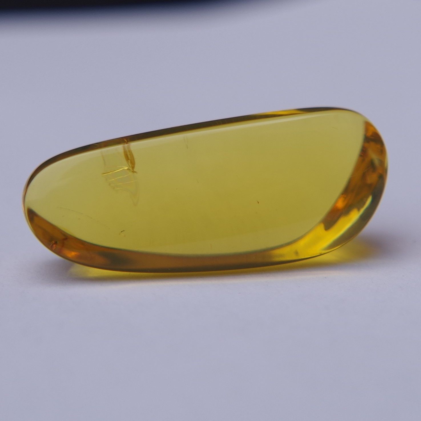 Mexican Blue Amber Stone from Chiapas Window Polished Great Clarity 6g