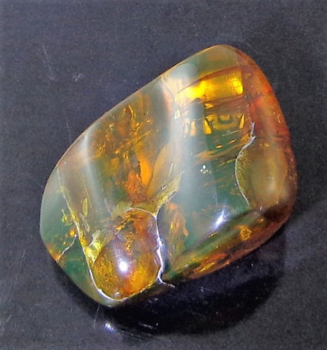 Blue Green Mexican Amber Full Polished from Chiapas 34.6g
